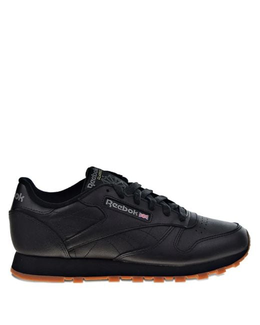 Reebok Black Classic Leather Sneakers
