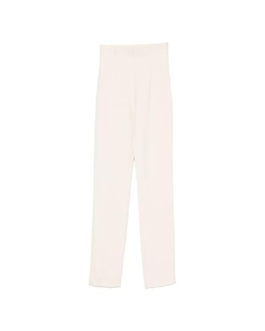 Alberta Ferretti White Stertch Viscose Blend Pants