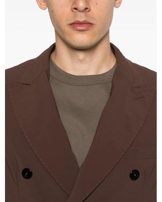 Pmds Brown Eritea Double-Breasted Blazer for men