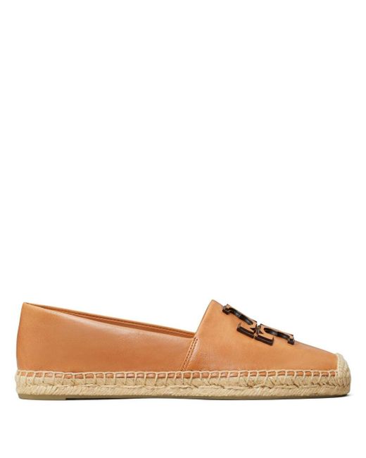 Tory Burch Brown Ines Leather Espadrilles
