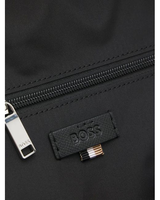 Boss Black Zip-Closure Backpack for men