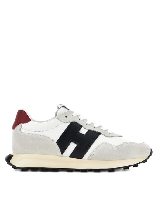 Hogan White H601 Leather Sneakers for men