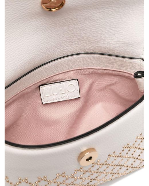Liu Jo White Stud-embellished Tote Bag