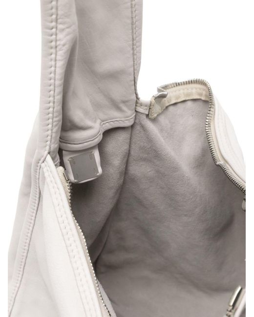 Guidi Gray Leather Crossbody Bag