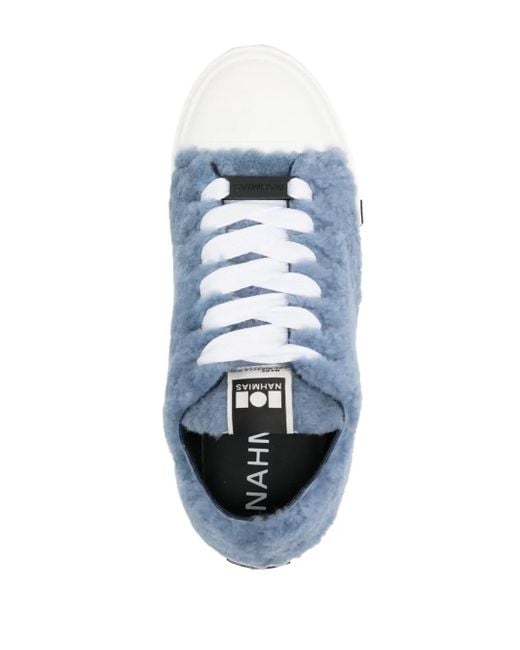NAHMIAS Blue Five-O Logo-Patch Sneakers for men
