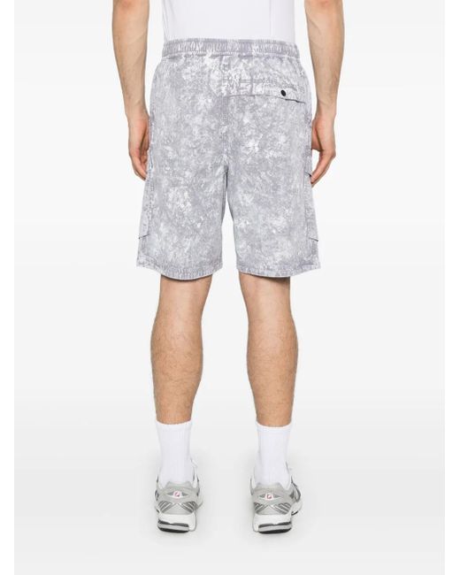 Stone Island Gray Paracadute Shorts for men