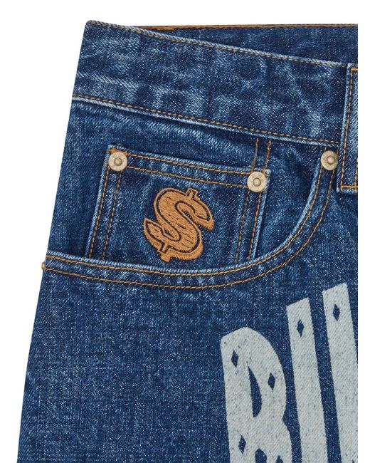 BBCICECREAM Blue Denim Shorts for men
