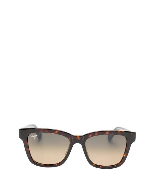 Maui Jim Gray Tortoiseshell-Effect Square-Frame Sunglasses for men