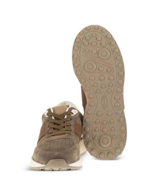 Tod's Brown Suede Sneakers for men