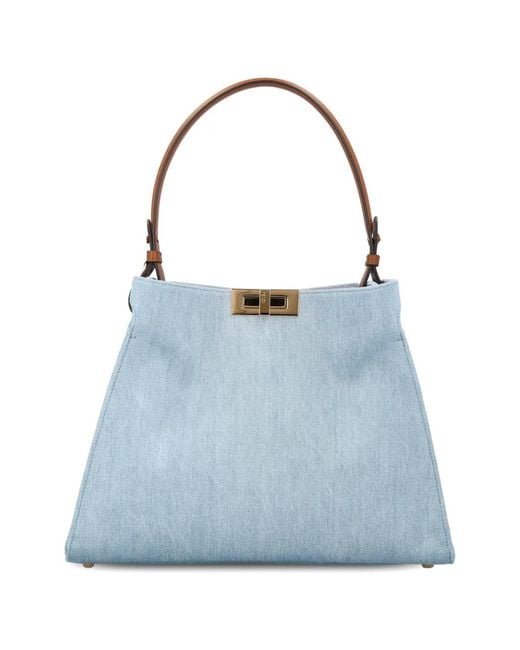 Fendi Blue Medium Way Shoulder Bag