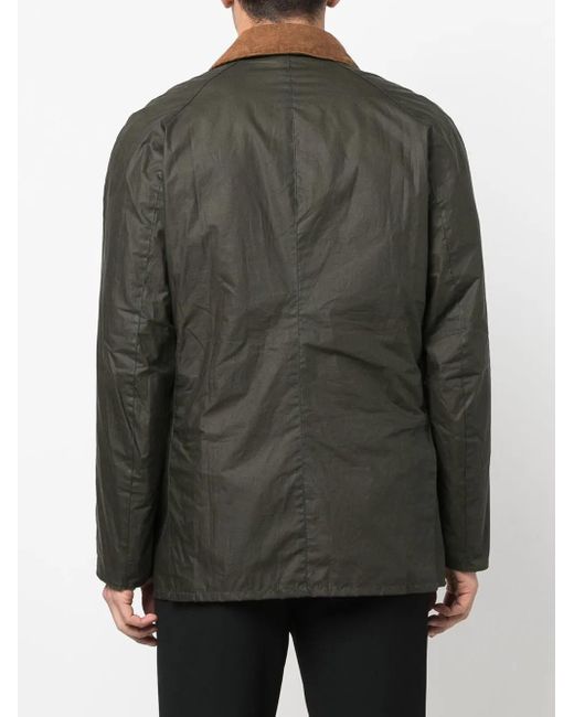 Barbour Black Contrasting-Collar Detail Jacket for men