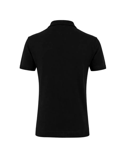Franzese Collection Black Gossip Ribbed-Trim Polo Shirt for men
