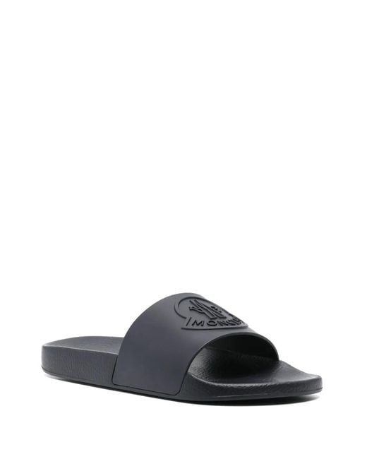 Moncler Blue Basile Slides for men