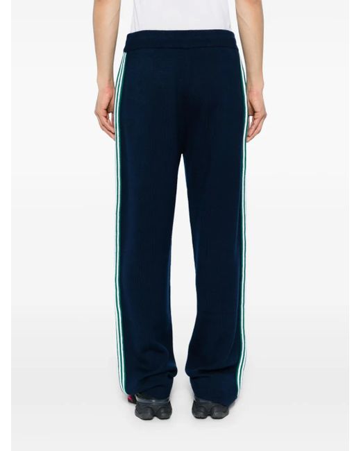Casablanca Blue Embroidered Logo Pants for men