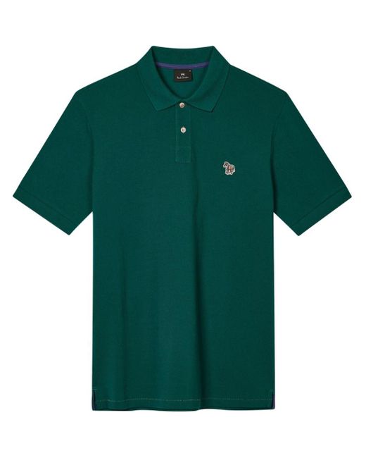 Paul Smith Green Zebra Polo Shirt for men