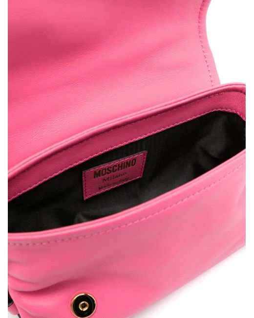 Moschino Pink Umhängetasche mit Logo