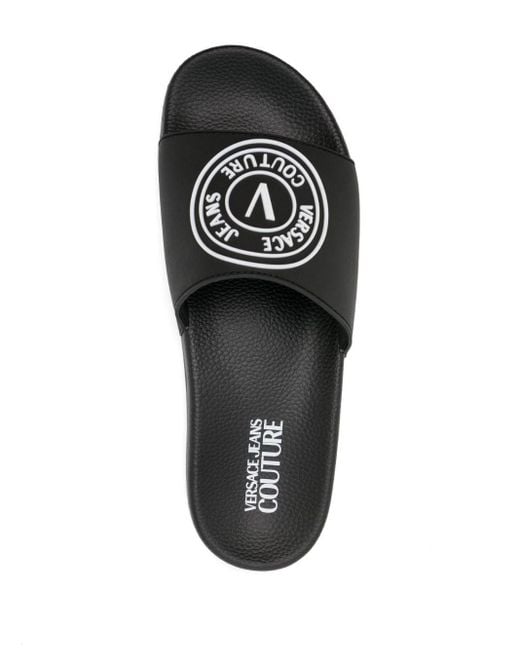 Versace Slippers Met Logoprint in het Black voor heren