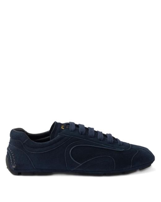 Prada Sneakers Aus Wildleder in Blue für Herren