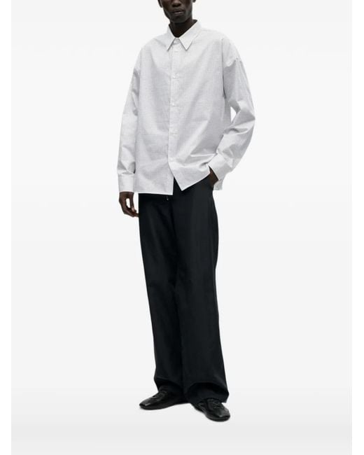 BERNER KUHL White Sleepy Checked Shirt for men