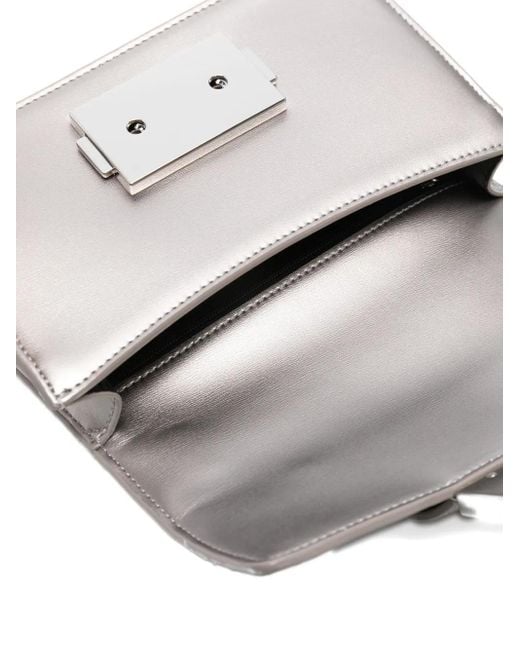 ARMANI EXCHANGE Logo-plaque Mini Crossbody Bag Gray
