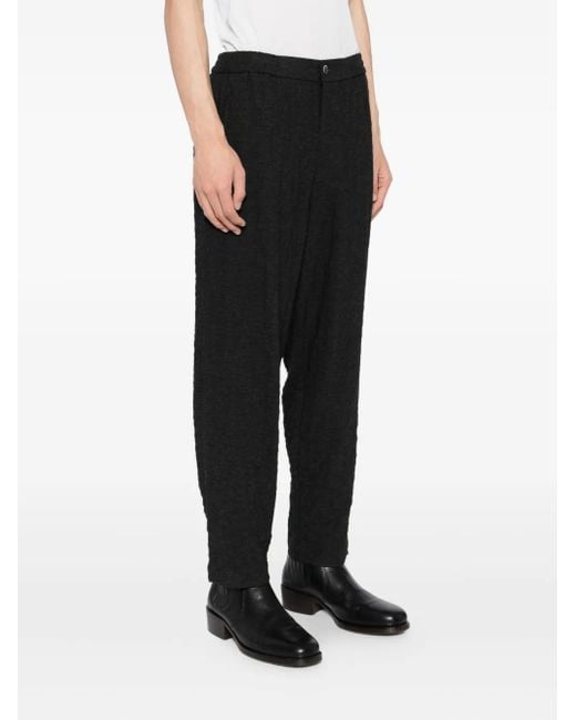 Barena Black Textured Trousers for men