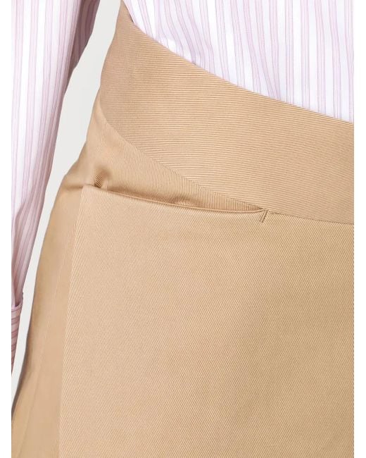 Victoria Beckham Natural Layered-Effect Trousers
