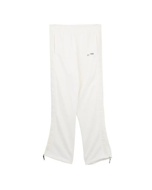 Toga White Side-Stripe Track Pants for men