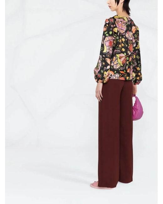LaDoubleJ Black Charming Silk Blouse