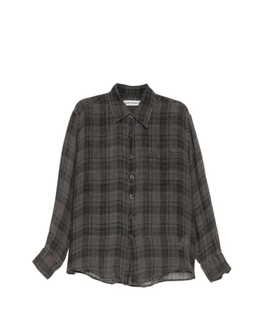 Our Legacy Gray Chemise Above À Carreaux for men
