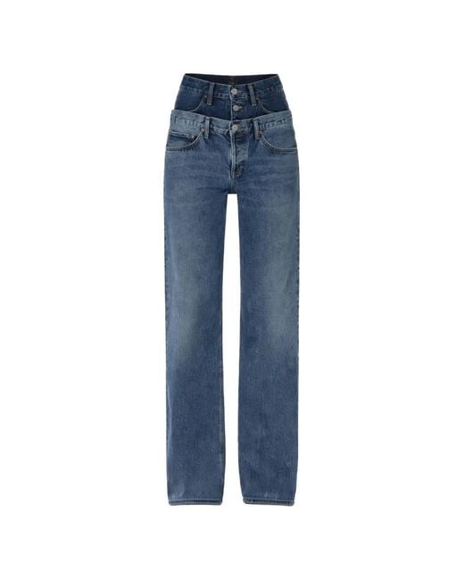Agolde Blue High-Waisted Elson Jeans