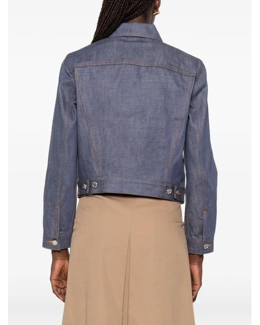 A.P.C. Blue Button-Fastening Buttoned Jacket