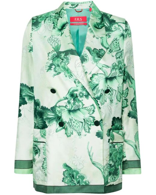 F.R.S For Restless Sleepers Green Doppelreihiger Lone Blazer