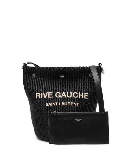 Saint Laurent Black Rive Gauche Bucket Bag for men