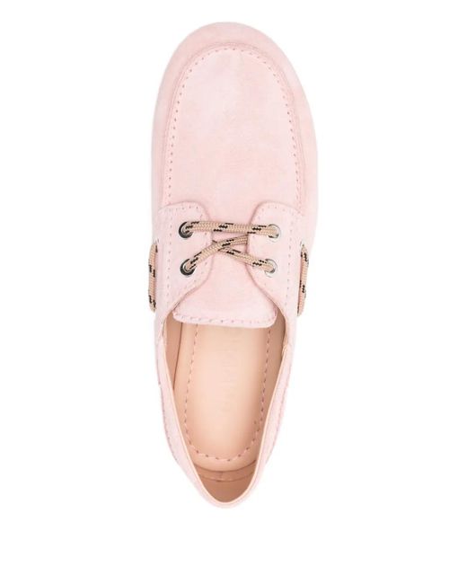 Mocassins En Cuir À Lacets Sandro en coloris Pink