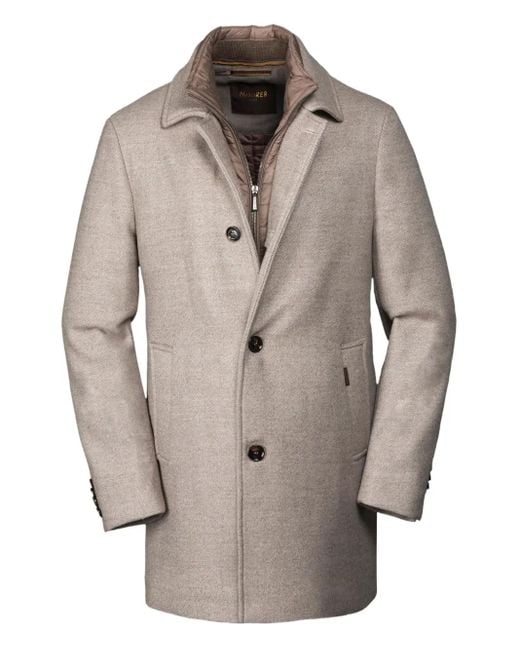 Moorer Natural Monferrato-Lp Buttoned Coat for men