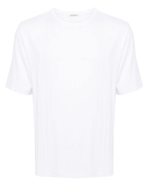 Peter Do T-shirt Met Geplooid Detail in het White