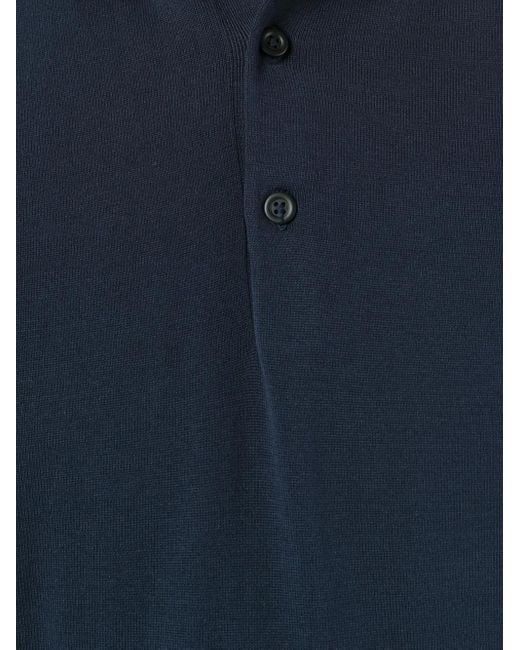 Aspesi Blue Cotton Polo for men