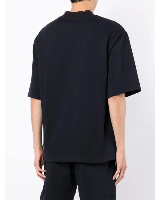 3.1 Phillip Lim Blue Contrast-Trim T-Shirt for men