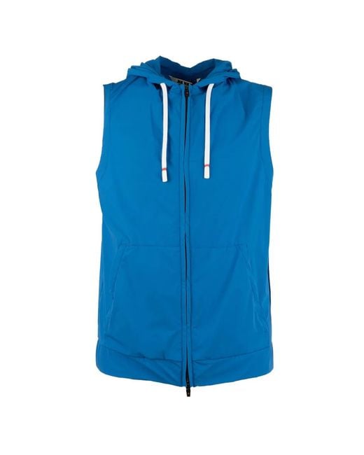 KIRED Blue Azel Hooded Gilet for men