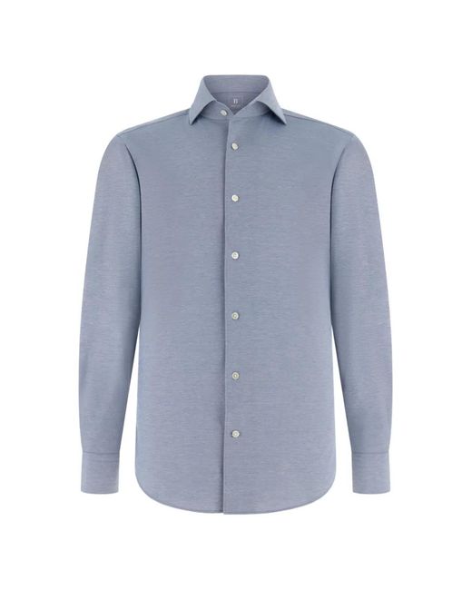 Boggi Blue Jersey Shirt for men