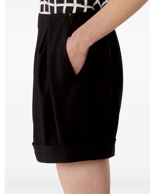 Lanvin Black Zip Pleated Tailored Shorts