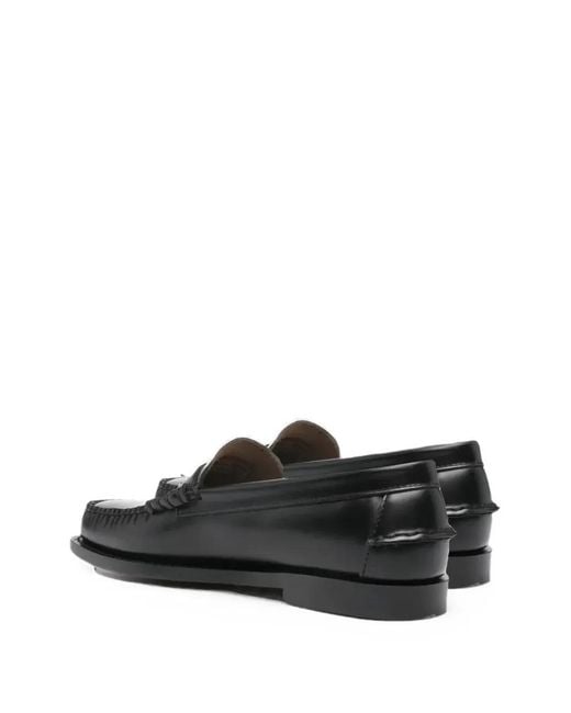 Sebago Black Madison Square-Toe Loafers