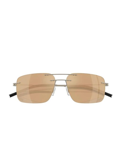 Moncler Natural Doppler Rimless Rectangle-Frame Sunglasses