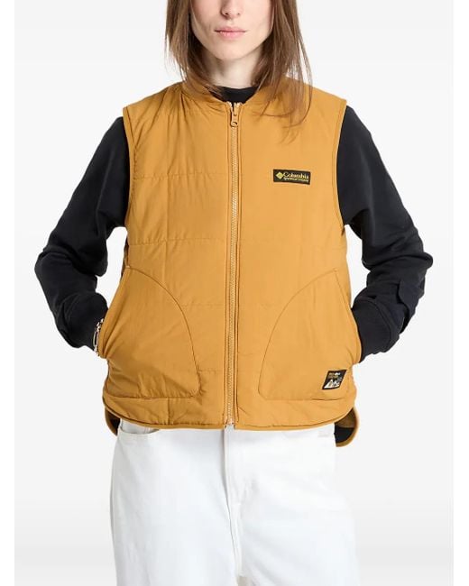 Columbia Black Reversible Checked Vest