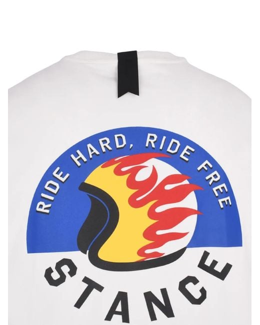 Stance White Graphic T-Shirt for men