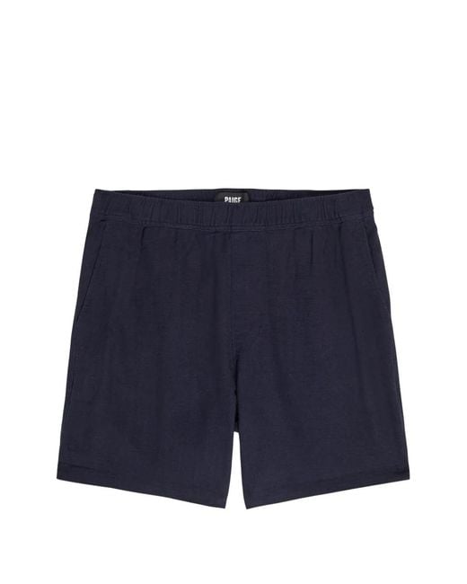 PAIGE Blue Elijah Elasticated-Waistband Shorts for men