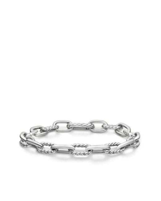 David Yurman White Sterling Dy Madison Bracelet (8.5Mm) for men