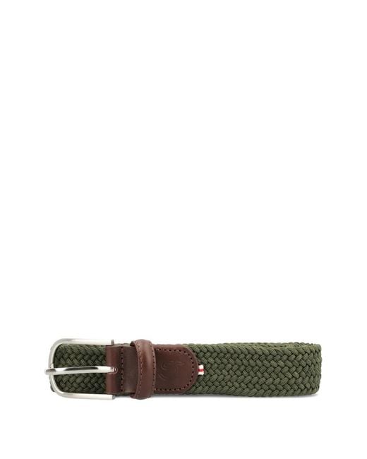 La Boucle Green Firenze Woven Leather Belt for men
