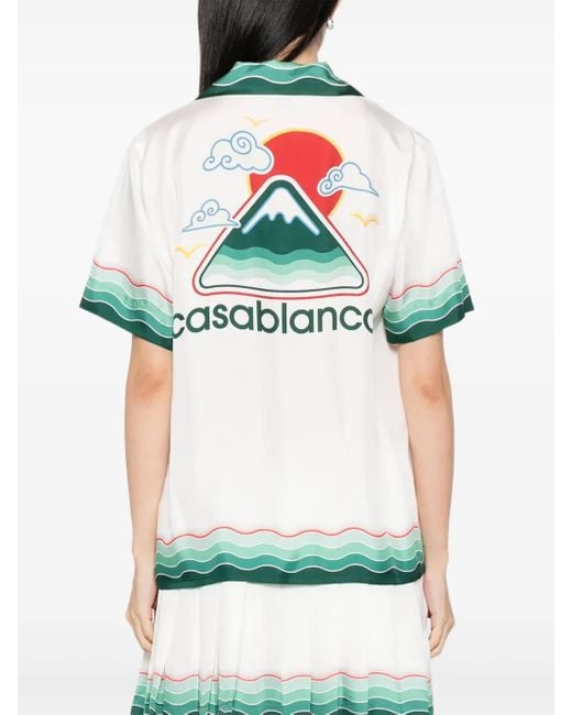 Casablanca Blue Short-Sleeve Shirt