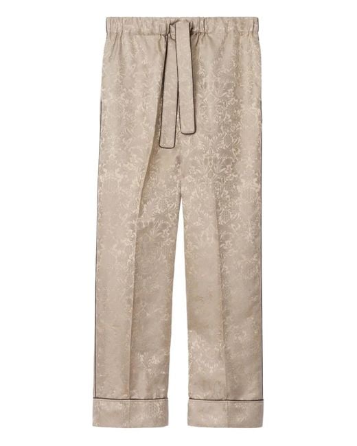 Burberry Natural Sunflower Silk Pajama Trousers